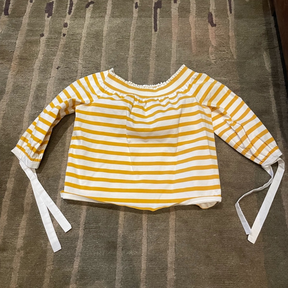 NWOT JCrew Yellow Striped Shirt